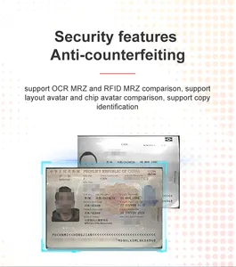 Scanner passaporto per aeroporto/hotel/dispositivi di verifica ID MRZ OCR lettore passaporto