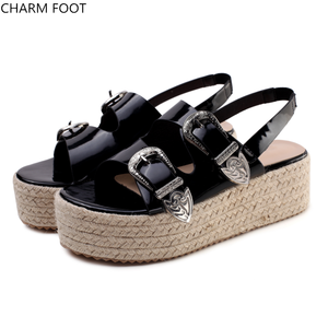 Verano de las mujeres tamaño Sandalias de tacón alto de plataforma - Product Image 4