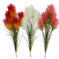 Rumput buatan, rumput bawang, pengiriman lintas batas, tanaman hijau buatan, rumput pampas cerah, tulip, rumput bulu kelinci, ulat, bola-bola kecil