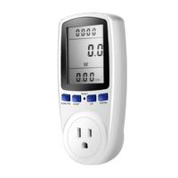 Pengukur Daya Digital LCD 220V 7 Model Layar dengan Soket Colokan EU, Wattmeter untuk Pengukuran Energi, Perlindungan Beban Berlebih, Pengukuran Kwh