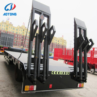 Remorques de camion en acier commercial à 2 essieux, plateau bas, design à plateau bas, pour le transport d'équipements lourds, semi-remorque