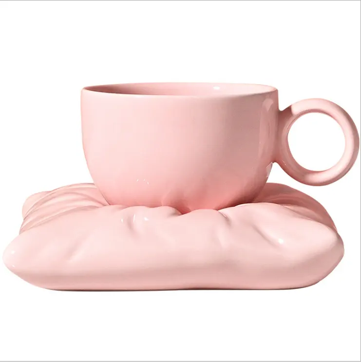 SU110 Fashion Pillow Bag Cup Ceramic Mug Porcelain Coffee Cup in Glaze Tea Cup