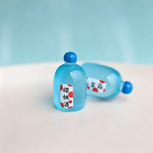 Miniature Simulation Bottle 3D DIY Resin Ornament Accessory Transparent <strong>Cherry</strong> <strong>Liqueur</strong> Dollhouse Resin Accessory KeyCharms - Product Image 3