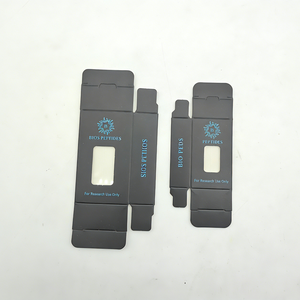 กล่องกระดาษแข็งพับได้แบบปลอดเชื้อสำหรับยา เป็นมิตรกับสิ่งแวดล้อม ผลิตจากวัสดุรีไซเคิล เคลือบ UV เงา สำหรับบรรจุภัณฑ์ขวดเปปไทด์ - Product Image 6