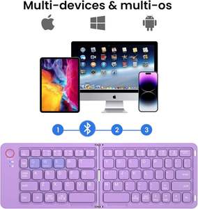 China Factory Oem logo <b>bluetooth</b> Rechargeable Pocket Size Teclado Plegable Espanol Foldable Travel <b>Keyboard</b> for iphone - Product Image 5