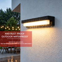 Lampe murale extérieure LED solaire IP65, style moderne, pour jardin, balcon, terrasse, en ABS, garantie 3 ans, bande longue