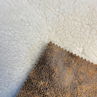 Tissu polaire Sherpa en fausse fourrure polyester et daim soutenu par le fabricant pour manteau d'hiver