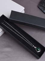 Caja de Joyería Blanca Personalizada con Cajón Deslizable, Inserto de Terciopelo, Logotipo en Lámina Dorada, Caja de Regalo para Anillos, Aretes y Collares