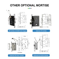 Serrure de porte électronique pour hôtel ODM / OEM en alliage d'aluminium, intelligente, sans clé, 125Khz 13.56Mhz, carte RF intelligente