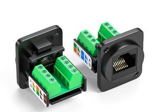 ANSHI D-Type UTP <span class=keywords><strong>RJ45</strong></span> Cat5 Montage sur panneau Prise Keystone Femelle CAT5E & CAT6 Connecteur Télécommunications Télécommunications Keyston Jack - Product Image 3