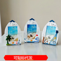 Cadre photo décoratif Hailan style méditerranéen de 6 pouces, motif mouette, pour bureau, étagère, table de présentation, pour enfants