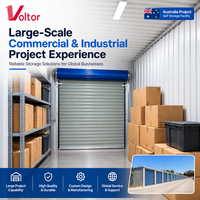 Porte manuelle enroulable commerciale 8x8 pieds pour unité de stockage et conteneur avec certification CE ISO9001 SGS et rendu 3D dessin 2D
