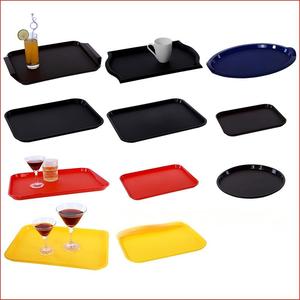 Plato Antideslizante Cuadrado de Material PP para Comida Rápida, Bandeja Antideslizante Gruesa para Hotel, Vajilla - Product Image 5