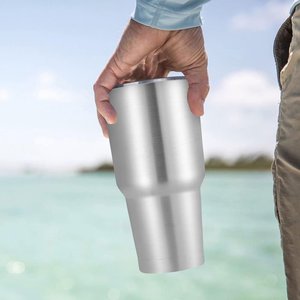 Vaso de acero inoxidable de 30 onzas con tapa, vaso de viaje aislado al vacío de doble pared, recubierto de polvo, negro - Product Image 5