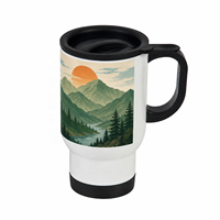 Bouteille isotherme à double paroi en acier inoxydable de 14 oz, personnalisable, moderne, portable, pour sublimation et transfert thermique
