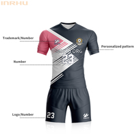 Ensemble de tenue de football personnalisée INHOO ORG, tenue de jeu personnalisée, personnalisation de maillot pour adultes et enfants