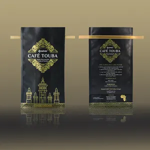 MOQ personalizzato 500 pezzi popolare sacchetto con cerniera in piedi per sacchetti di caffè per imballaggio in polvere di proteine del siero di latte