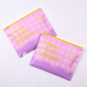 Underwear Packaging Bags Custom Printed Semi Transparent PE Slider Zipper Bags Small MOQ Available - Product Image 4
