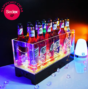 Cubitera <span class=keywords><strong>de</strong></span> Plástico Luminosa con LED <span class=keywords><strong>para</strong></span> Enfriar Vino, Cerveza y Champán - Product Image 1