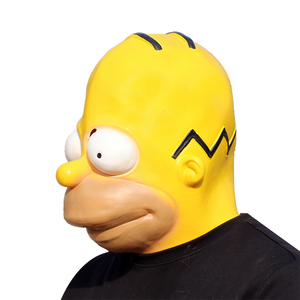 Masque de Célébrité Réaliste en Gros, Masque de Fête en Latex Souple pour Cosplay Simpsons, Masque de Mascarade Amusant en Latex Artificiel pour Tête Entière - Product Image 5