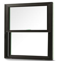 HOTIAN-Marco de PVC para puertas y ventanas de patio, grill de vidrio, doble acristalado, UPVC, FRANCÉS
