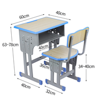 Nouveau Type de meubles de classe d'école en métal-Chaise de table de banc de laboratoire pour usage multiple dans la salle