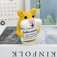 Boneka Hamster Rajutan Tangan Berenergi Positif, Liontin Benang Siap Pakai, Dekorasi Kreatif untuk Orang Dewasa