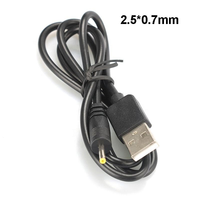 Câble d'alimentation USB vers DC, 4 types de fiches DC, 0,8 m, 1,2 m, cordon de charge USB DC pour bande LED, CCTV, faible MOQ