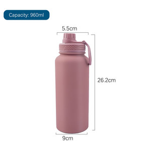 32oz thép không gỉ kim loại phích <span class=keywords><strong>Flask</strong></span> chai nước với vòi nắp cách điện thể thao bình nước - Product Image 2