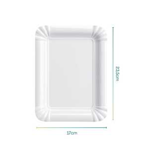 Vassoio di cartone usa e getta 23,5x17 cm per torte, pasticcini, alimenti rustici, misura 3 - Product Image 2