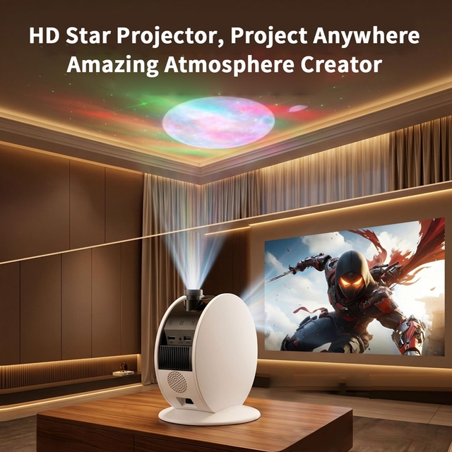 Smart Portable HD LED Starry Night Light Ceiling Bedroom Mini Nebular Lamp Star Atmosphere Projector