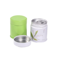 Boîte en fer blanc ronde personnalisée avec couvercle à ouverture facile, de qualité alimentaire, pour emballage de poudre de thé matcha, aliments pour animaux, gâteaux, bonbons, vente en gros