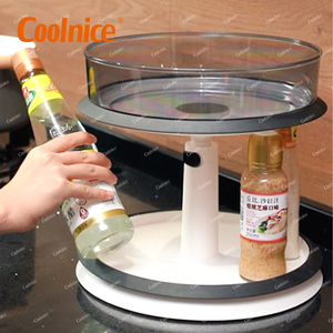 Multifunctional Seasoning Organizer 1/2 Tier Home Kitchen Cupboard Cabinet Storage Turntable Spice Rack Organizer