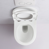 Ensemble WC mural monobloc moderne en céramique avec réservoir encastré et siphon en P
