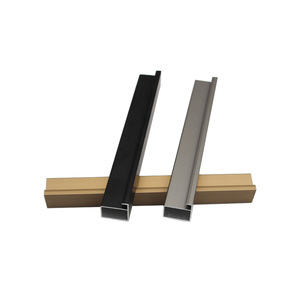 3.3 Meter Aluminum Frame <b>Glass</b> <b>Door</b> Wardrobe Simple Style Type <b>Door</b> Frames Aluminium Kitchen Cabinet Frame - Product Image 2