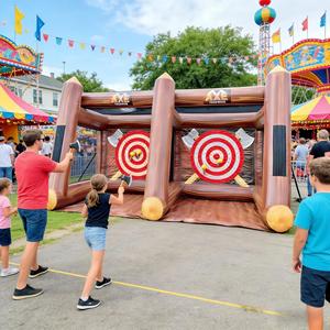 Jeu <span class=keywords><strong>de</strong></span> <span class=keywords><strong>lancer</strong></span> <span class=keywords><strong>de</strong></span> <span class=keywords><strong>hache</strong></span> gonflable commercial à double piste, thème <span class=keywords><strong>Viking</strong></span>, jeu interactif <span class=keywords><strong>de</strong></span> carnaval, en PVC, écologique - Product Image 5