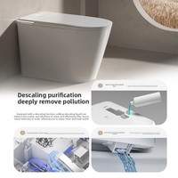 Nouvelle toilette intelligente de luxe à poser au sol avec bidet intégré et fonction automatique