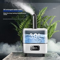 Nouvel humidificateur ultrasonique industriel antistatique de qualité commerciale en plastique, alimenté par courant alternatif, silencieux 36-45 dB, capacité 30 L, pour supermarchés