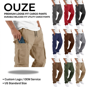 <span class=keywords><strong>Pantaloni</strong></span> Cargo da Uomo <span class=keywords><strong>con</strong></span> <span class=keywords><strong>Tasche</strong></span> <span class=keywords><strong>Laterali</strong></span>, <span class=keywords><strong>Pantaloni</strong></span> alla Moda per Uomo, Vestibilità Regolare, <span class=keywords><strong>Pantaloni</strong></span> Casual - Product Image 1