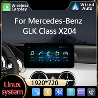 Système Linux Écran tactile 12,3 pouces 2DIN GPS Tracker avec CarPlay & Android Auto pour USB WiFi pour Mercedes-Benz GLK X204