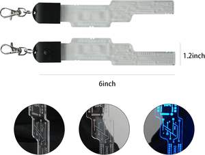 Porte-clés en acrylique 3D à illusion optique, vierge, rechargeable, avec logo laser tissé et LED, pour sublimation, vente en gros - Product Image 3