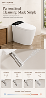 WC intelligent électrique à chasse d'eau automatique pour salle de bain, modèle intelligent à poser au sol