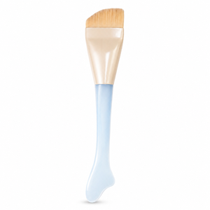 Pinceau éventail en forme de queue de poisson en gros, poils en nylon, manche en PP+silicone, prêt à être expédié, pour fond de teint, anticernes et contouring du visage - Product Image 1