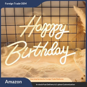 ป้ายไฟอะคริลิค LED สุขสันต์วันเกิด ตัวอักษร Marry Me ไฟนีออนสำหรับเทศกาล โอ้ เบบี้ ของตกแต่งงานขอแต่งงานแบบเรืองแสง 5V - Product Image 2