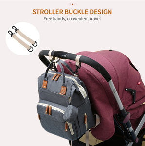 FULIYA Multifunktion aler Mama-Rucksack mit USB-<span class=keywords><strong>Baby</strong></span> tasche Aufbewahrung Reise windel Tragbare Mama-Tasche - Product Image 6