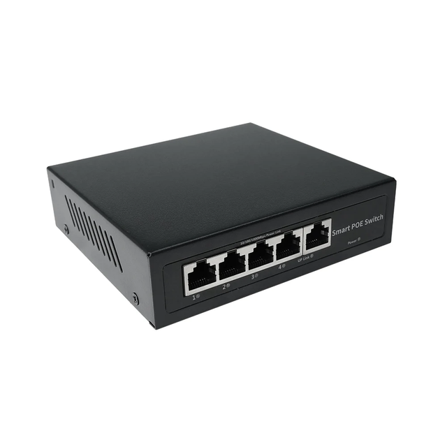 RP-1204 4 Port Gigabit Ethernet Switch PoE Network Switch 48V 1000Mbps for Video Conference Camera/IP Camera/CCTV Security