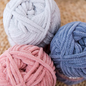 Boule de neige sac remarquable 2 laine à la main bricolage tricot poupée boule de laine grossière soie brillante maison couverture écharpe ligne - Product Image 4