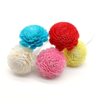 4.5cm 6cm diffuseur de roseaux fleur faite à la main couleur jaune fleur en bois Sola