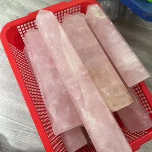 Chất lượng cao thạch anh tự nhiên kích thước lớn Rose <span class=keywords><strong>Quartz</strong></span> điểm lớn Rose <span class=keywords><strong>Quartz</strong></span> tháp - Product Image 1