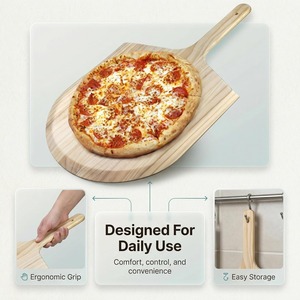 Pala <span class=keywords><strong>per</strong></span> <span class=keywords><strong>Pizza</strong></span> in Legno di Grado Professionale da 30 Pollici <span class=keywords><strong>con</strong></span> Manico Lungo - Product Image 4